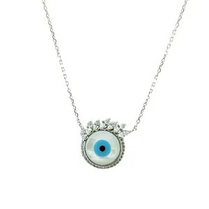 گردنبند نقره زنانه مدل چشم نظر