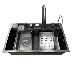 سینک ظرفشویی استیل توکار یک لگنه مدل پیانویی ۵ کلید توکار ۹۰