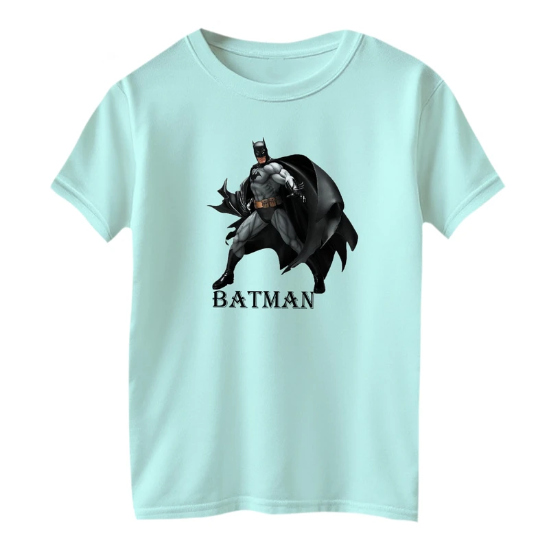 تی شرت آستین کوتاه بچگانه مدل بتمن کد ۲۲ رنگ آبی روشن
