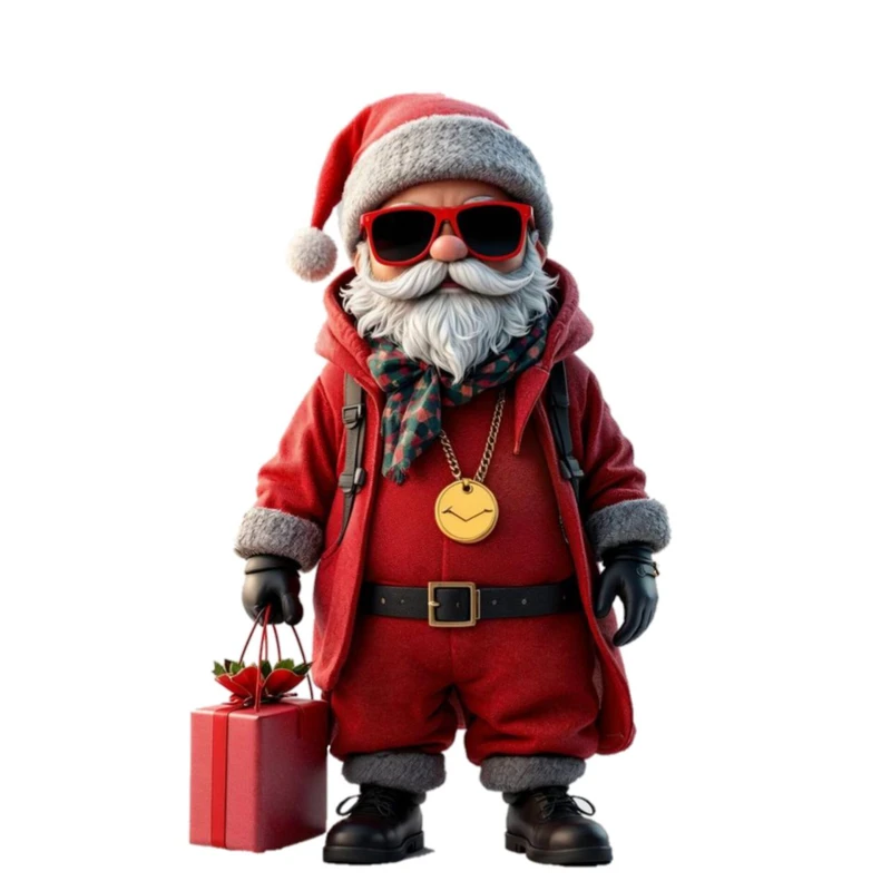 استیکر پارچه و لباس پاد آفرین مدل بابانوئل کریسمس کد‌ 3661