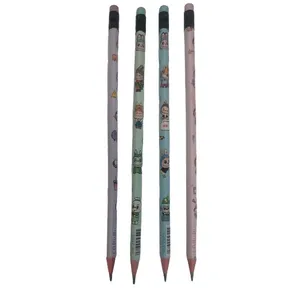 مداد مشکی با درجه سختی HB مدل لبوبو طرح سه گوش بسته 4 عددی