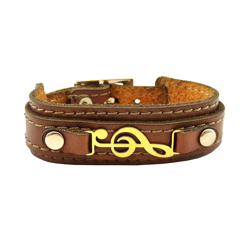 دستبند کارگاه چرم طرح سل