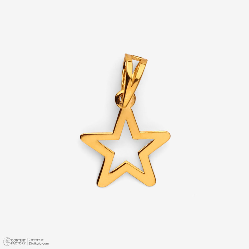 آویز گردنبند طلا 18 عیار زنانه نگین طرح ستاره آویز گردنبند طلا 18 عیار زنانه نگین طرح ستاره