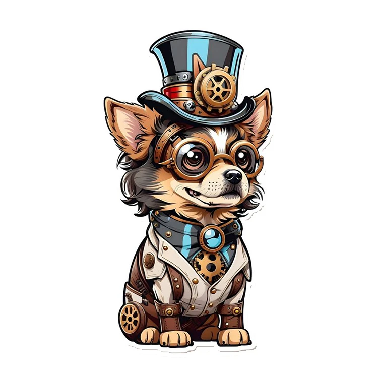 استیکر پارچه و لباس پاد آفرین مدل سگ بامزه کد 37