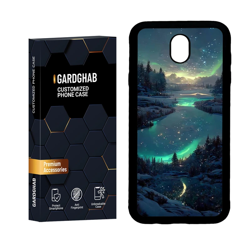 کاور گارد قاب مدل دور ژله ای منظره و طبیعت مناسب برای گوشی موبایل سامسونگ Galaxy J7 Pro