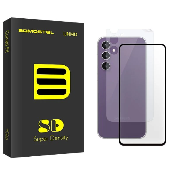 محافظ صفحه نمایش شیشه ای سوماستل مدل SD مناسب برای گوشی موبایل سامسونگ Galaxy S23 FE به همراه محافظ پشت گوشی