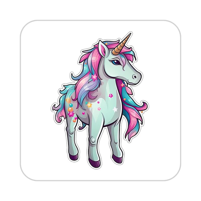 زیر لیوانی کاکتی طرح اسب تک شاخ و یونیکورن مدل mp30517