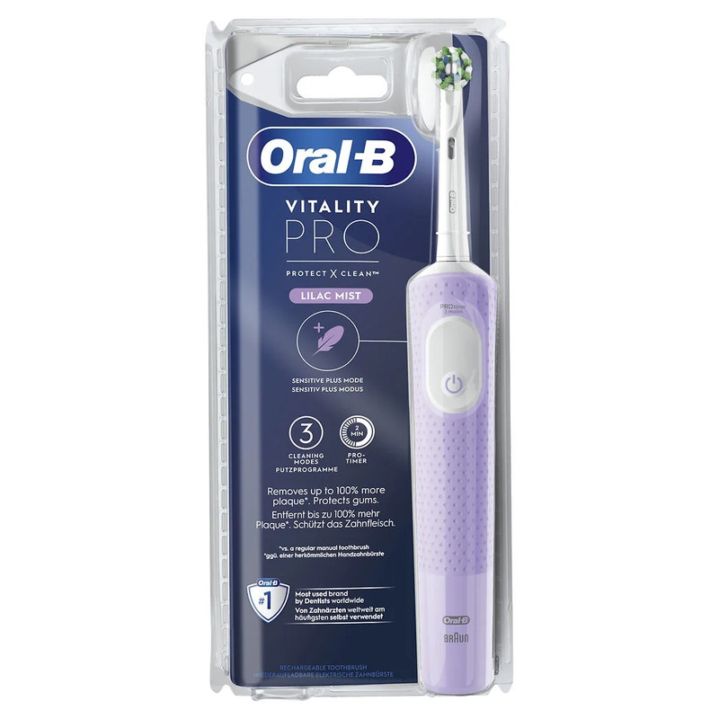 مسواک برقی اورال-بی مدل Vitality Pro Protect X Clean LILAC MIST مسواک برقی اورال-بی مدل Vitality Pro Protect X Clean LILAC MIST