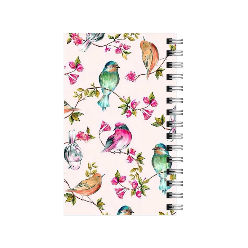دفترچه یادداشت مدل to do list طرح گل و بلبل کد 5258093