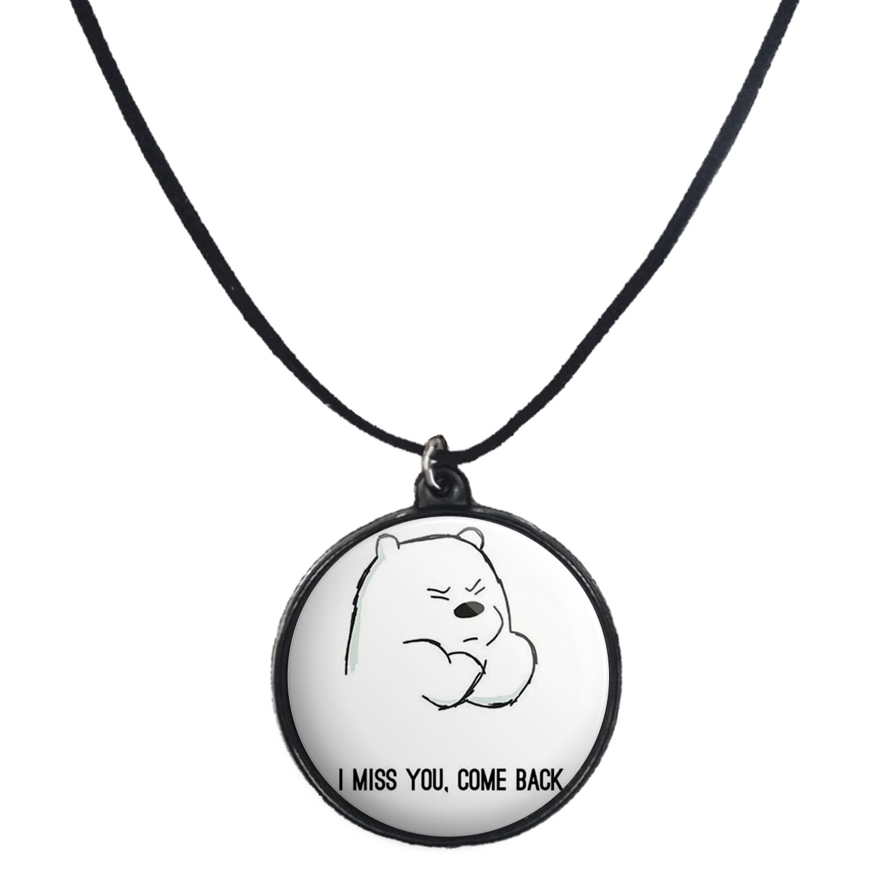 گردنبند پرمانه طرح خرس‌های کله‌فندقی کد pmb.10272 مدل دو طرفه