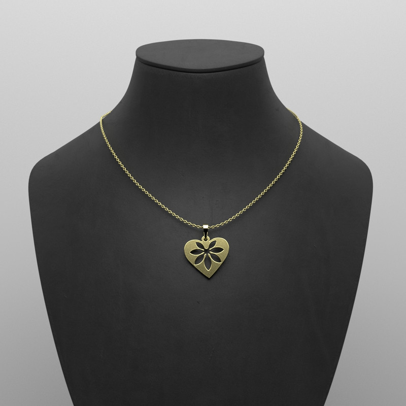 گردنبند طلا 18 عیار زنانه مدوپد مدل قلب کد S2-1-1167