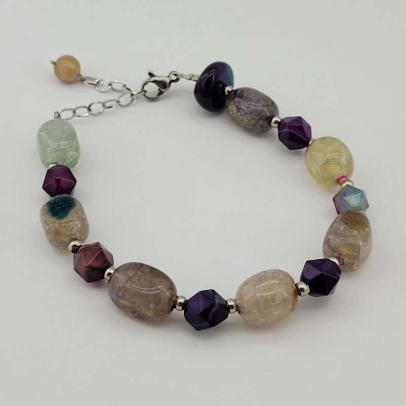 دستبند زنانه مدل سنگ qartez کد 218 دستبند زنانه مدل سنگ qartez کد 218