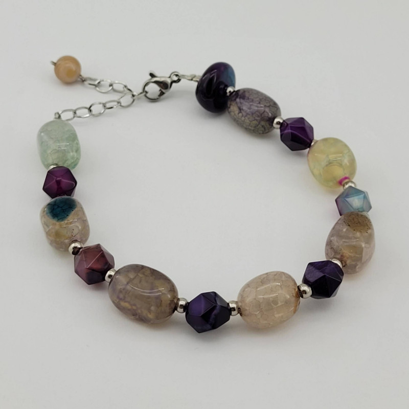 دستبند زنانه مدل سنگ qartez کد 218 دستبند زنانه مدل سنگ qartez کد 218