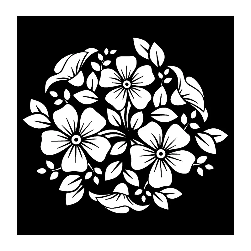  شابلون باتیس آرت طرح گل کد 50-556