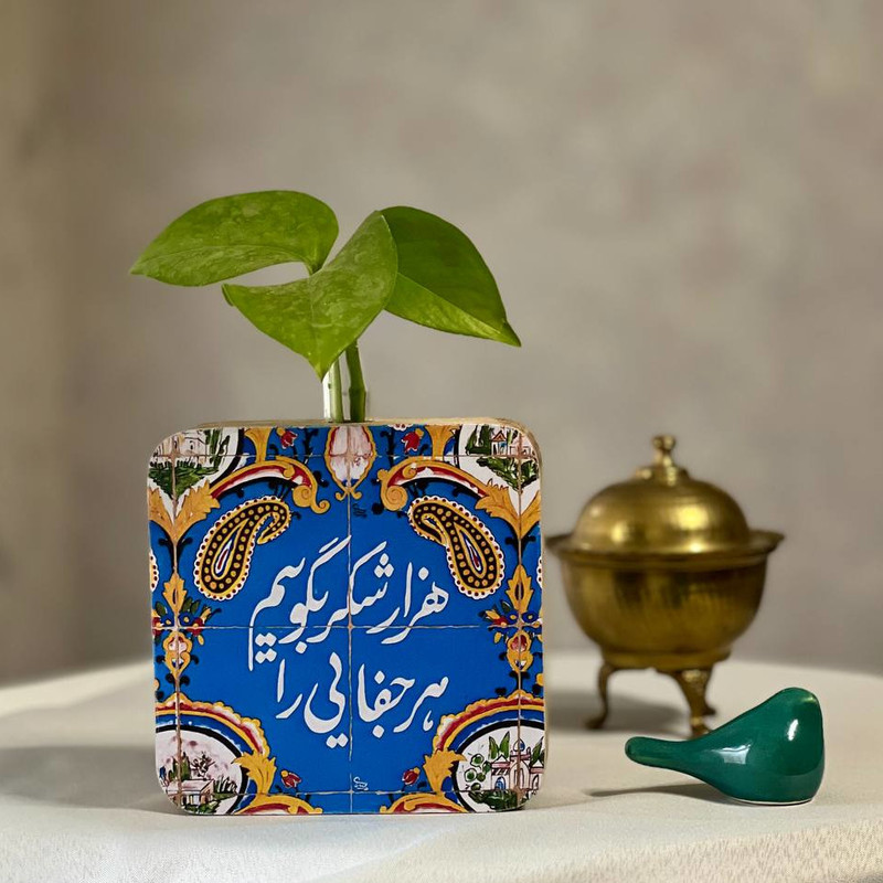 گلدان دکوری طرح دو رو مدل نستعلیق کد FPW025 گلدان دکوری طرح دو رو مدل نستعلیق کد FPW025