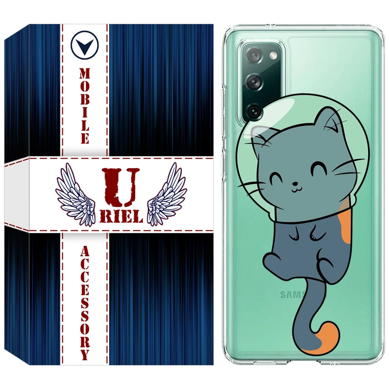 کاور یوریل قاب مدل Clear کد 61 طرح گربه مناسب برای گوشی موبایل سامسونگ Galaxy S20 FE