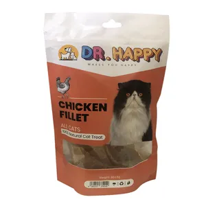 غذای تشویقی گربه دکتر هپی مدل chicken fillet وزن 80 گرم