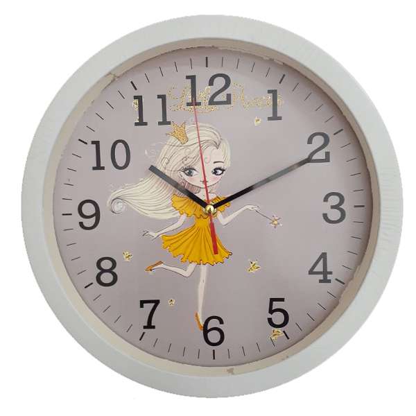 ساعت دیواری کودک مدل دختر جادوگر کد 402055