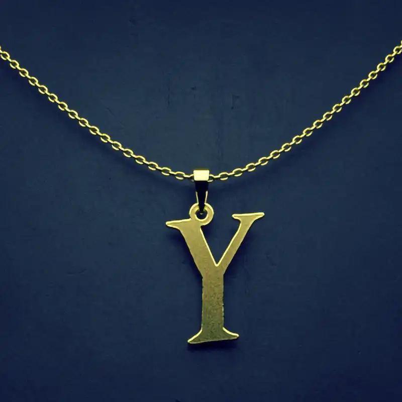 گردنبند طلا 18 عیار زنانه مدوپد مدل حرف Y کد H3-1-1467