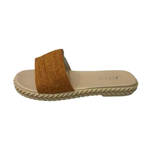 دمپایی زنانه کیتو مدل کنفی رنگ نارنجی