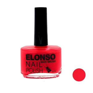 لاک براق ناخن الونسو مدل ساده شماره A38 رنگ قرمز