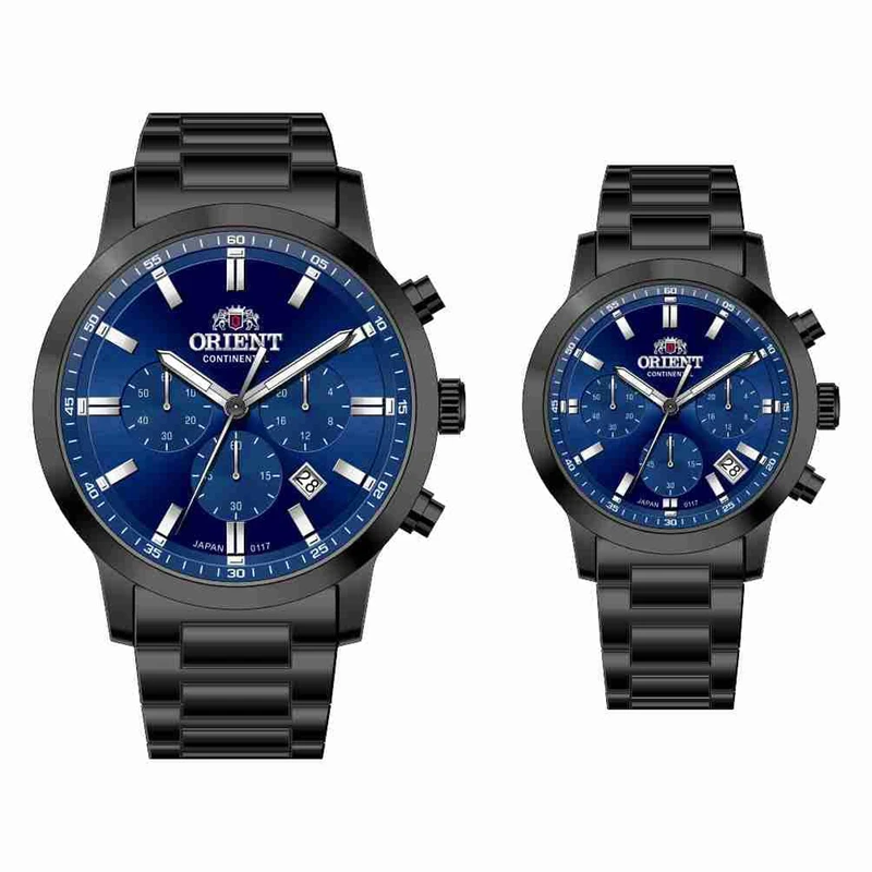 ست ساعت مچی عقربه‌ای کوارتز زنانه و مردانه اورینت کانتیننتال مدل 0117-3