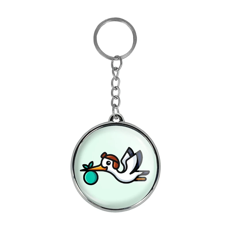 جاکلیدی خندالو طرح حیوانات بامزه لک لک مدل دوطرفه کد 2836328364