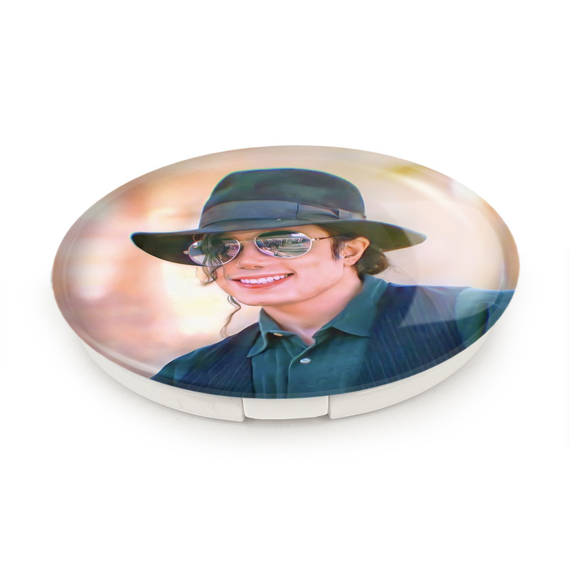 آینه جیبی خندالو طرح مایکل جکسون Michael Jackson مدل تاشو کد 19250