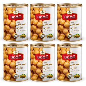 کنسرو نخود طلایی کابلی چنا شهدین - 370 گرم بسته 6 عددی
