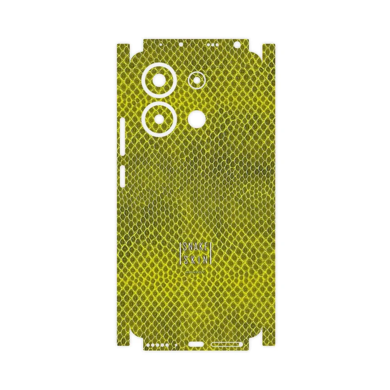 برچسب پوششی ماهوت مدل Yellow Snake Skin-FullSkin مناسب برای گوشی موبایل شیائومی Redmi Note 13 4G