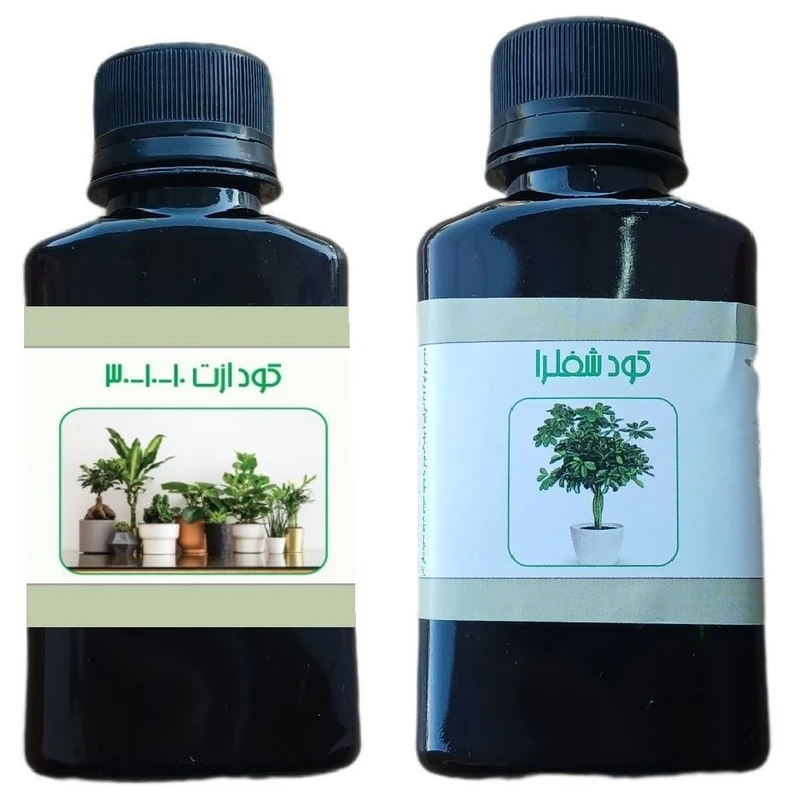 کود مایع ازت 10-10-30 و شفلرا مدل life - D حجم 110 میلی لیتر بسته 2 عددی