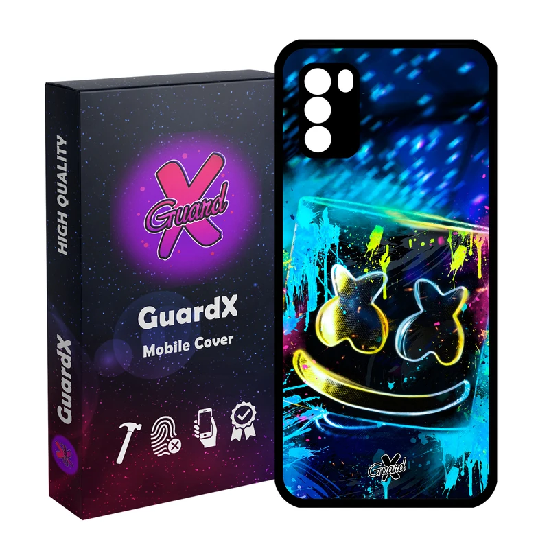 کاور گارد ایکس طرح Marshmello مدل Glass10104 مناسب برای گوشی موبایل شیائومی Poco M3