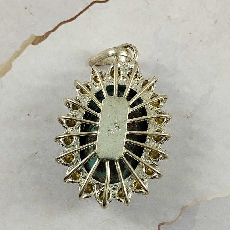 آویز گردنبند نقره زنانه سلین کالا مدل فیروزه نیشابور کد 23