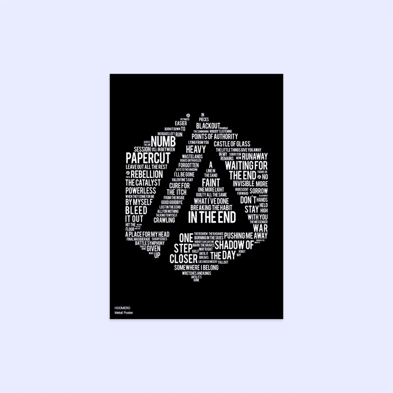 پوستر هومرو مدل فلزی طرح موسیقی Linkin Park کد PS1489