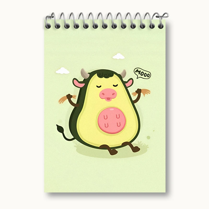 دفتر یادداشت 50 برگ خندالو طرح آووکادو بامزه کد N5062