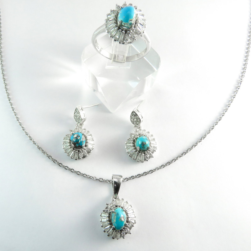 نیم ست نقره زنانه کد AV021-1