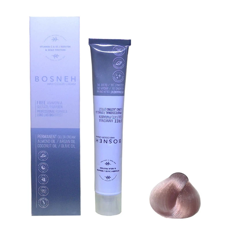 رنگ مو بوسنه مدل FREE AMMONIA شماره 9.23 حجم 100 میلی لیتر رنگ بلوند مرواریدی خیلی روشن