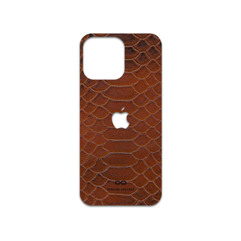 برچسب پوششی ماهوت مدل Brown-Snake-Leather مناسب برای گوشی موبایل اپل iPhone 14 Pro Max