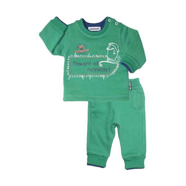 ست تی شرت و شلوار نوزادی آدمک مدل مانستر کد 117032