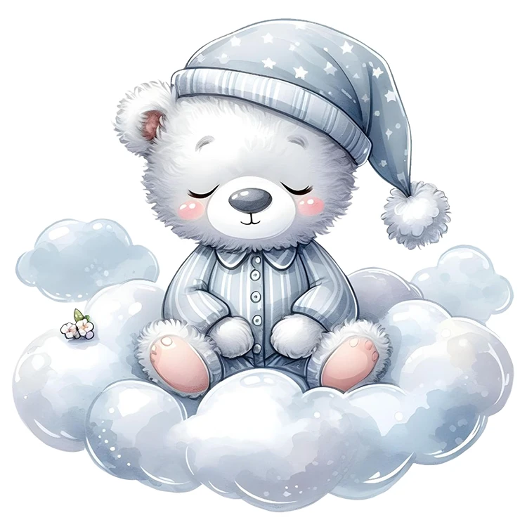 استیکر پارچه و لباس پاد آفرین مدل خرس کوچولو کد DKST333