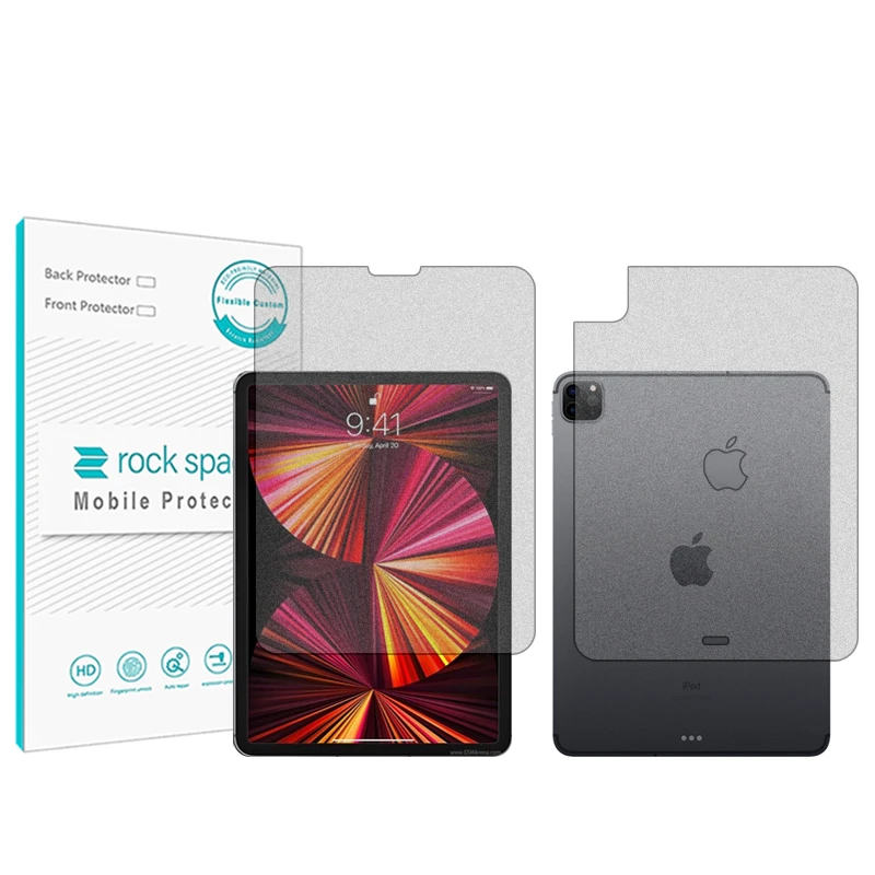 محافظ صفحه نمایش راک اسپیس مدل HyMTT مناسب برای تبلت اپل iPad Pro 11 (2021) به همراه محافظ پشت تبلت