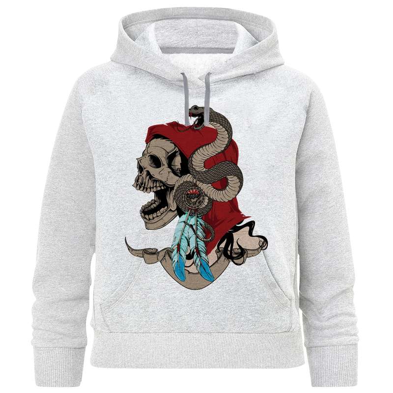 هودی پسرانه مدل جمجمه و مارA14