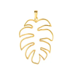 آویز گردنبند طلا 18 عیار زنانه کاکامی مدل برگ کد 343