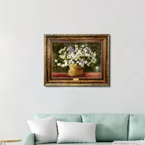 تابلو فرش ماشینی نقش نگار رضوی طرح گل کد 2148H