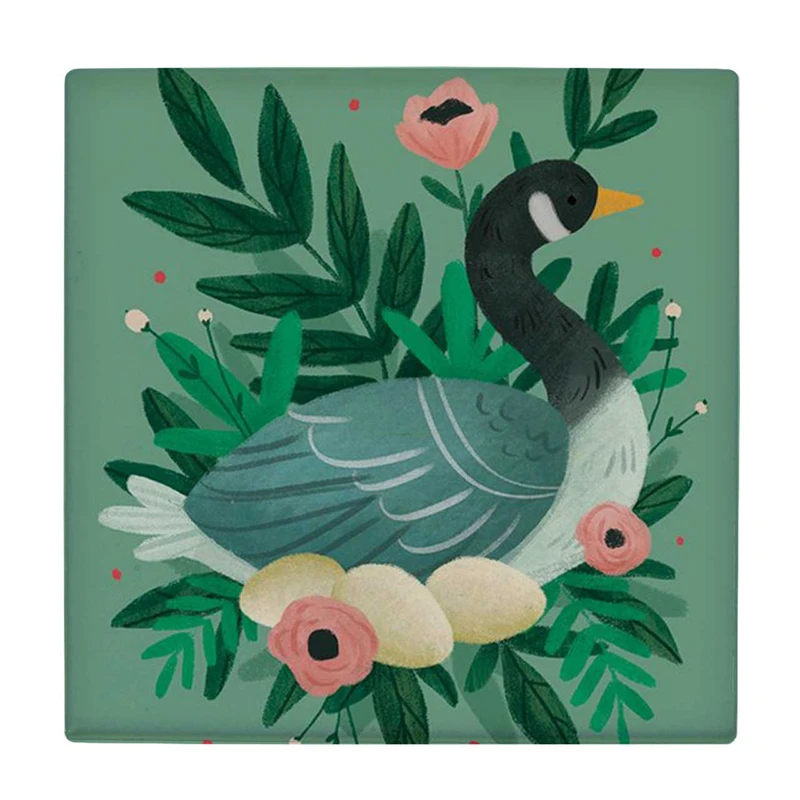  زیر لیوانی طرح غاز و گیاهان کد    3616266_1562