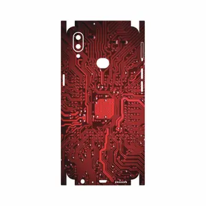 MAHOOT Red Printed Circuit Board-FullSkin Cover Sticker for Samsung Galaxy A10s