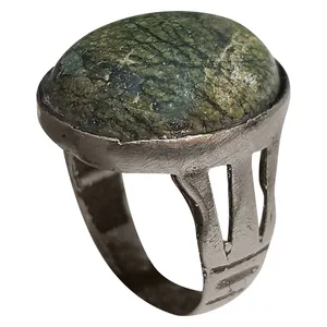 انگشتر نقره مردانه مدل یشم عباسی YA2211