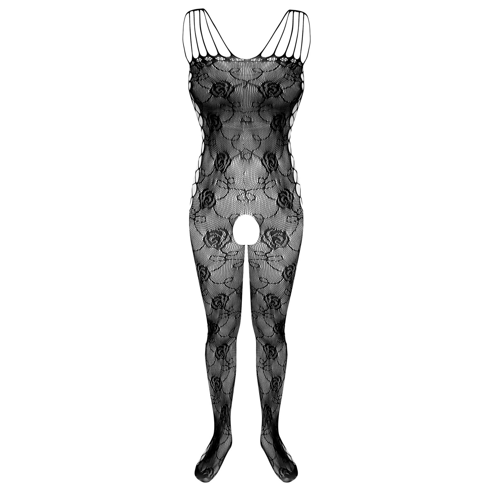 لباس خواب زنانه ماییلدا مدل فانتزی فاق باز کد 4855-1008 رنگ مشکی -  - 2