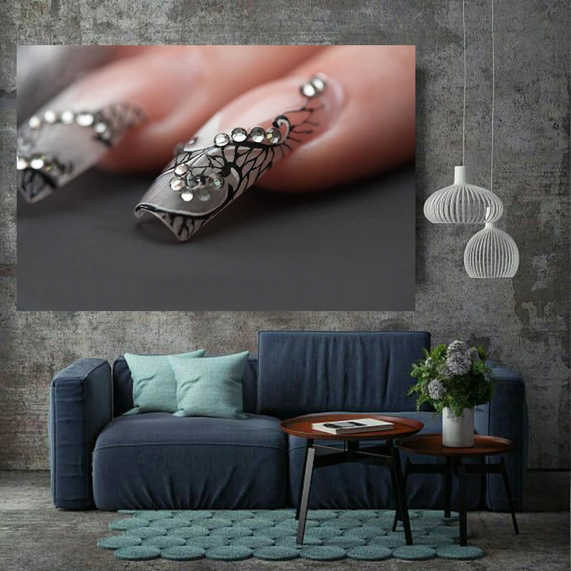 پوستر مدل بک لایت آرایشگاه زنانه طرح کاشت ناخن کد AR2600