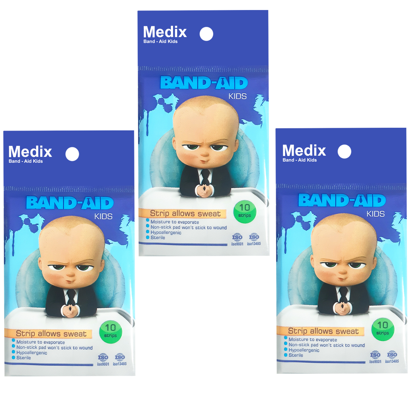 چسب زخم مدیکس مدل boss baby3 مجموعه 3 عددی